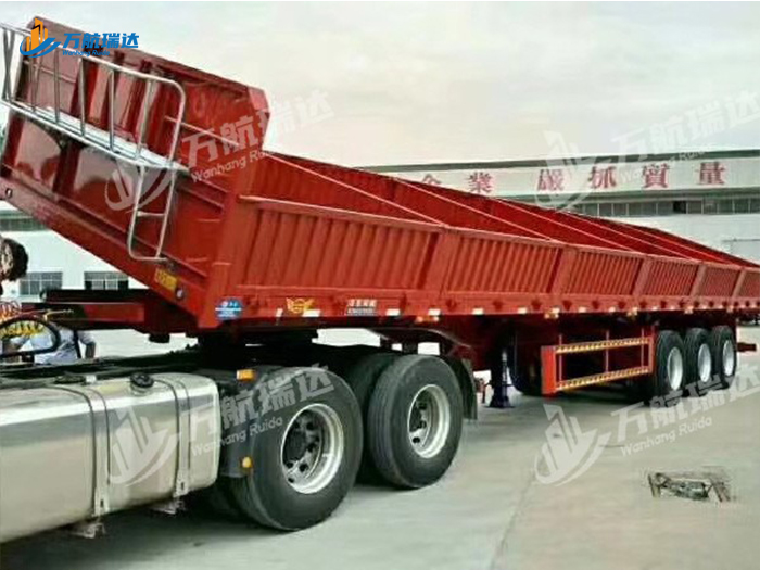 栏板侧翻自卸半挂车