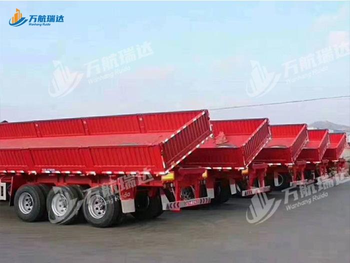 栏板侧翻自卸半挂车