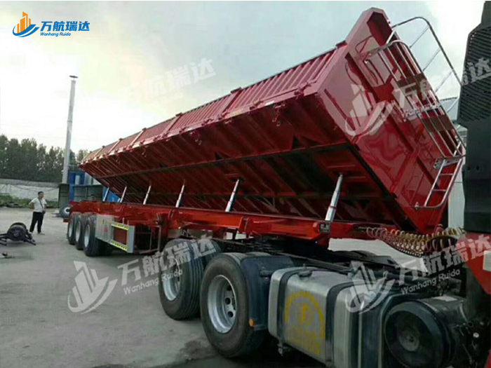 栏板侧翻自卸半挂车