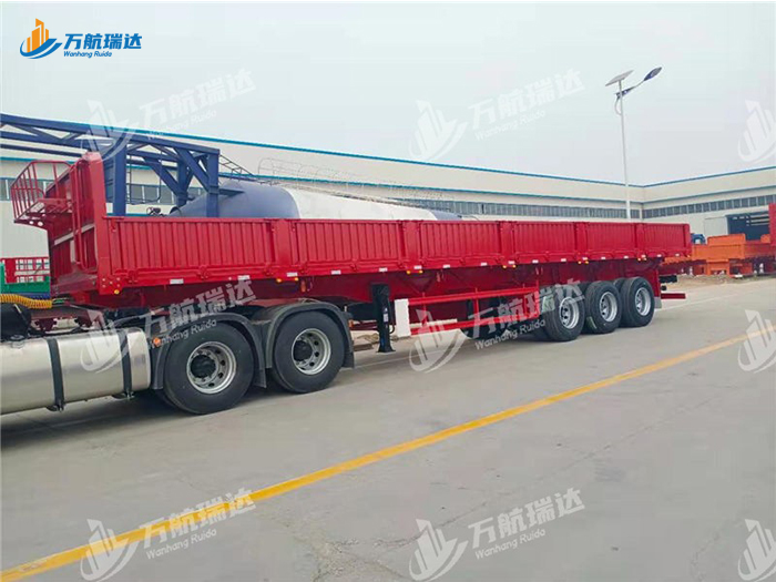 栏板侧翻自卸半挂车