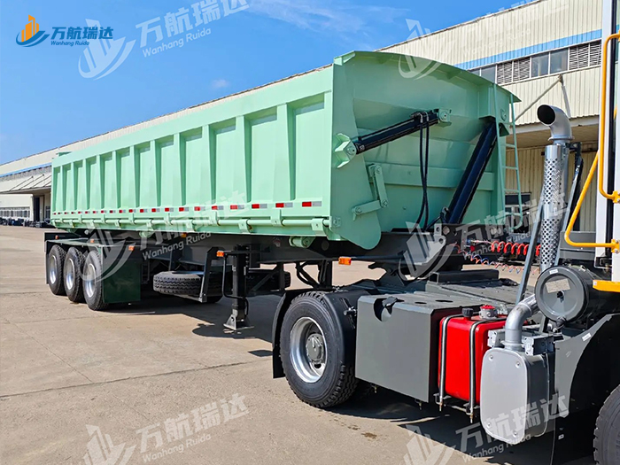 出口型U型侧翻自卸半挂车