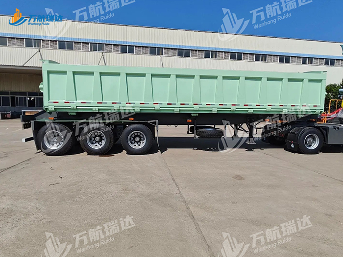 出口型U型侧翻自卸半挂车