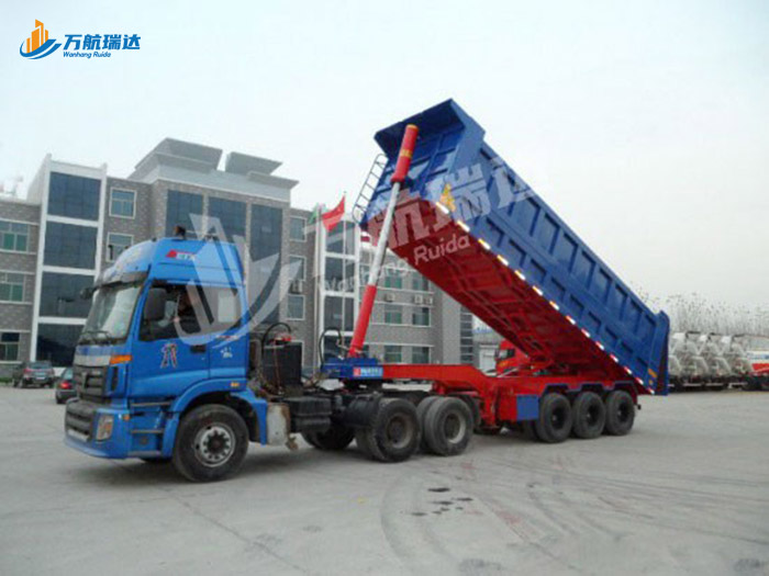 厢式后翻自卸半挂车