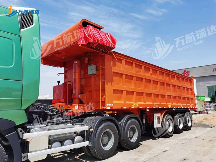 厢式后翻自卸半挂车