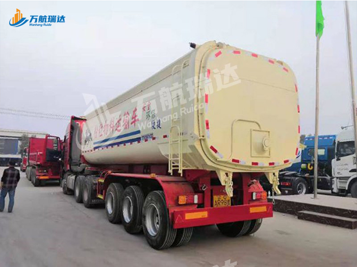 粉颗粒物料运输罐式后翻自卸半挂车