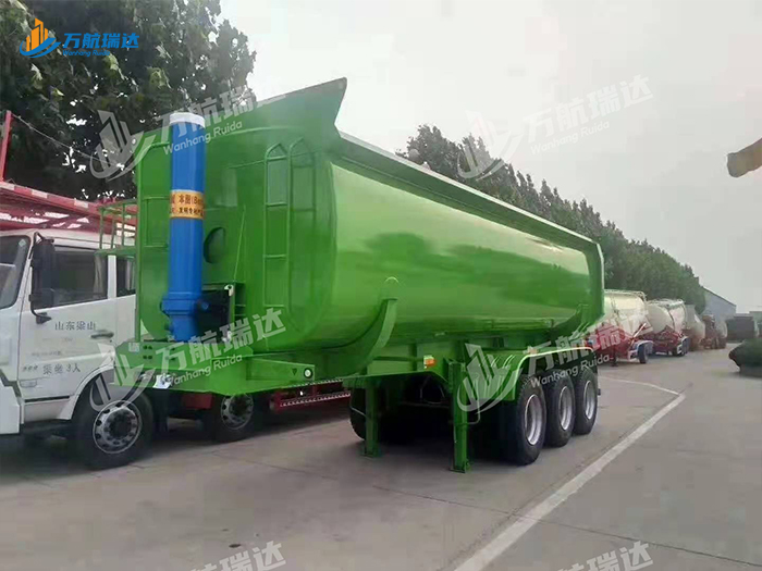 粉颗粒物料运输罐式后翻自卸半挂车