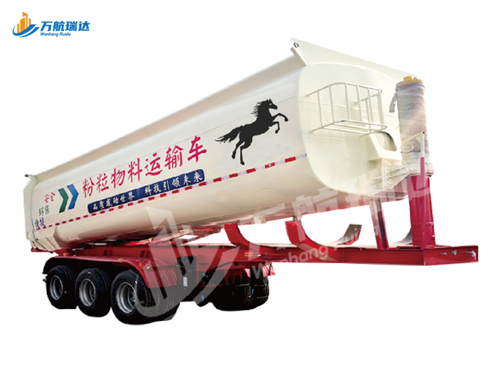 粉颗粒物料运输罐式后翻自卸半挂车