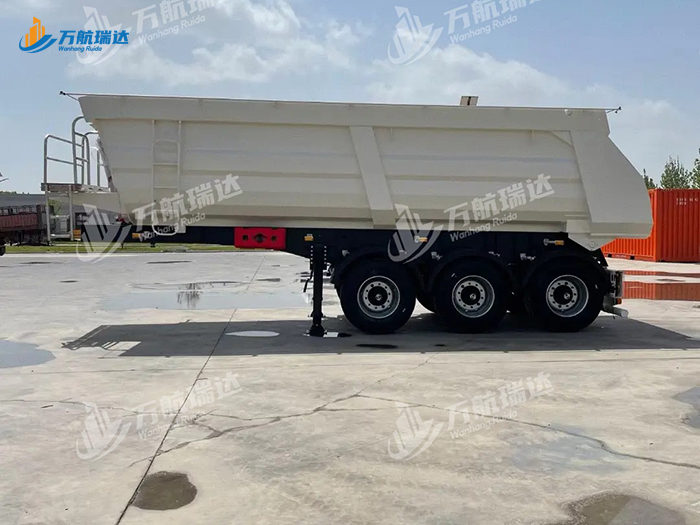 出口型U型后翻自卸半挂车