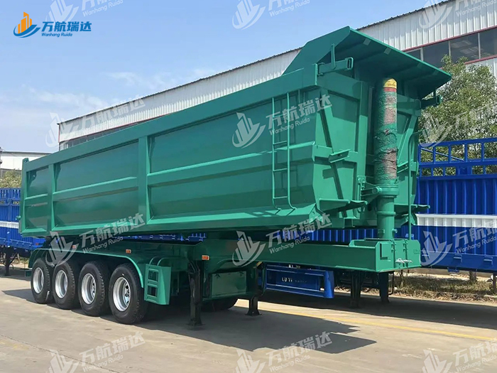 出口型U型后翻自卸半挂车