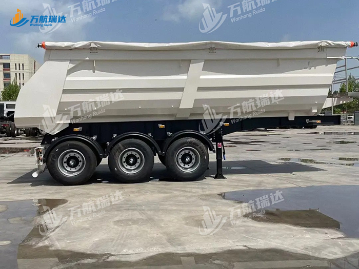 出口型U型后翻自卸半挂车