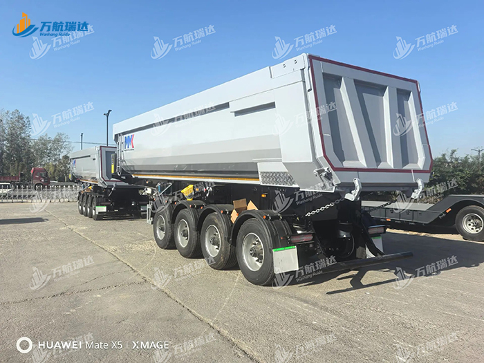 出口型U型后翻自卸半挂车