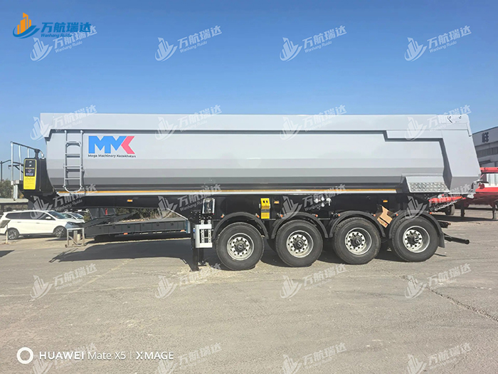 出口型U型后翻自卸半挂车