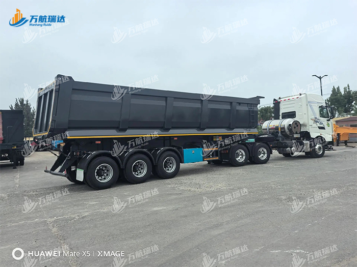 出口型U型后翻自卸半挂车