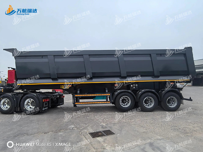 出口型U型后翻自卸半挂车