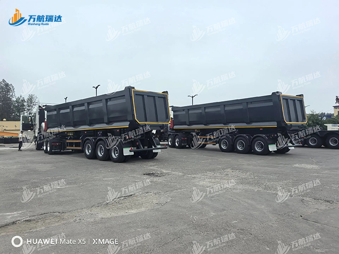 出口型U型后翻自卸半挂车