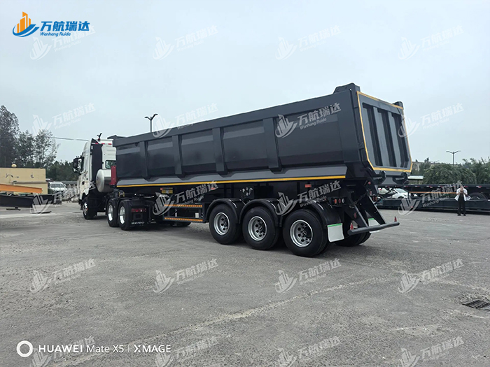 出口型U型后翻自卸半挂车