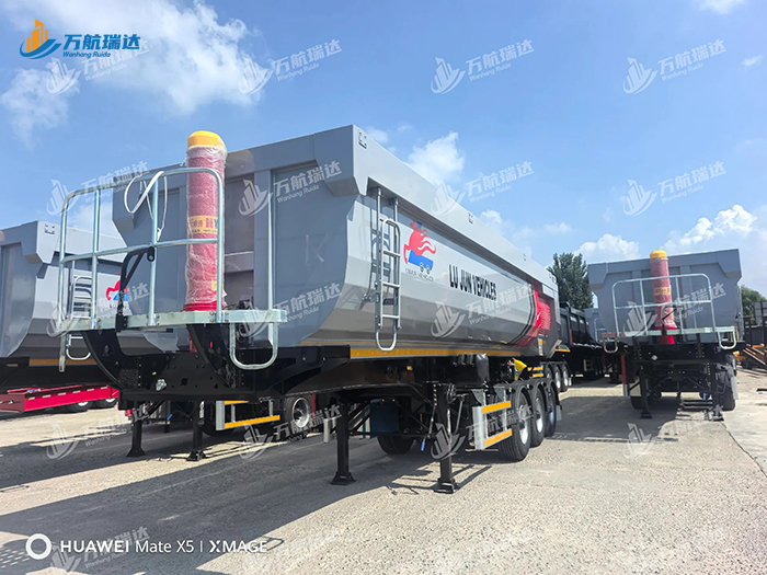 出口型U型后翻自卸半挂车