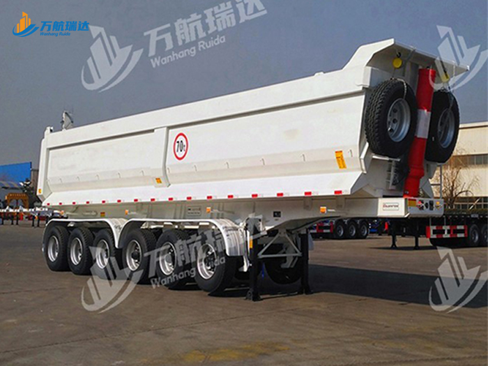 出口型U型后翻自卸半挂车