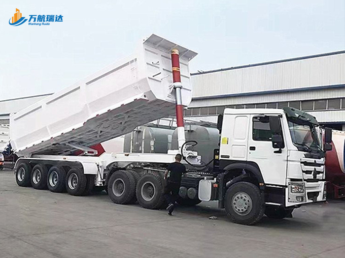 出口型U型后翻自卸半挂车