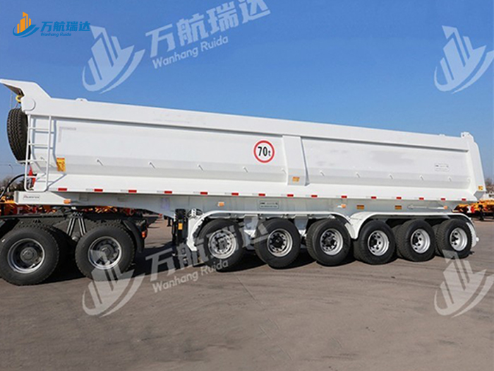 出口型U型后翻自卸半挂车