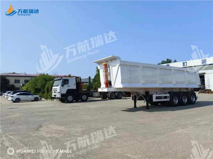 出口型U型后翻自卸半挂车