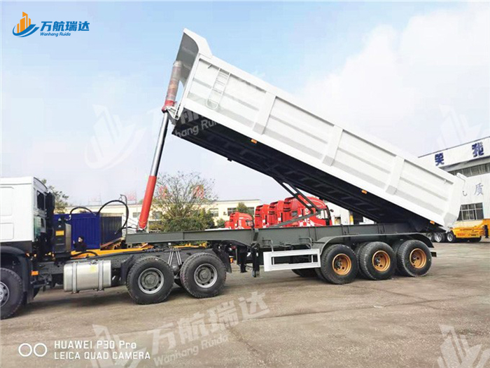 出口型U型后翻自卸半挂车