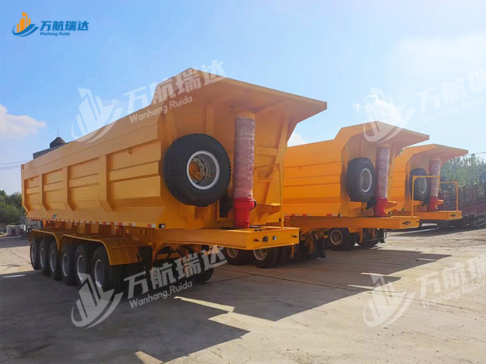 出口型U型后翻自卸半挂车