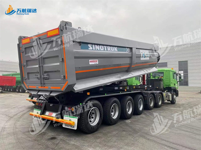 出口型U型后翻自卸半挂车