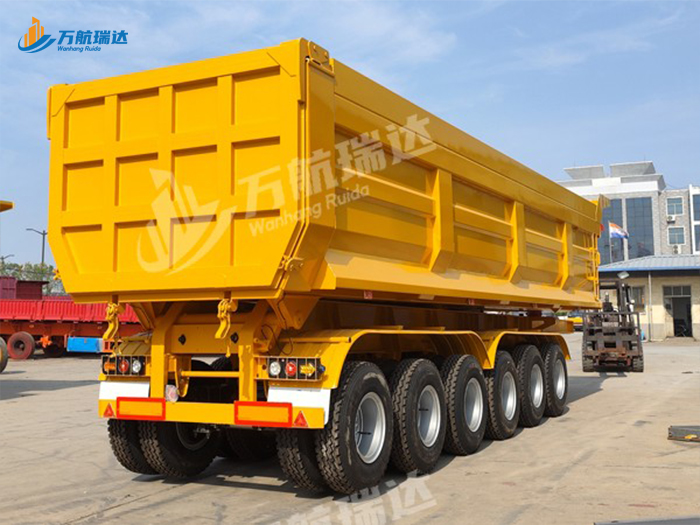出口型U型后翻自卸半挂车