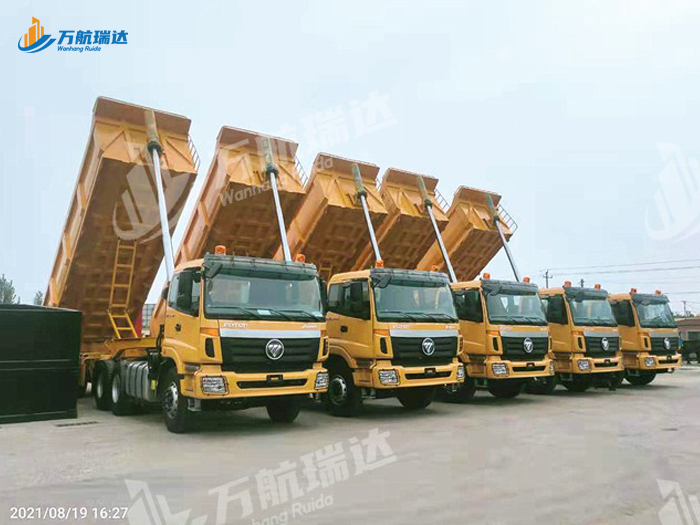 出口型U型后翻自卸半挂车