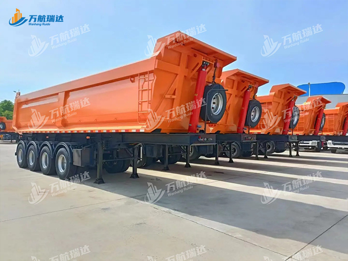 出口型U型后翻自卸半挂车