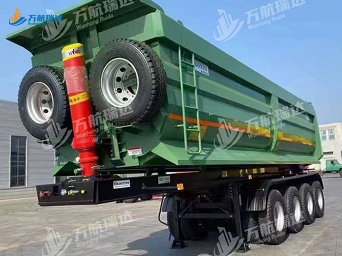 出口型U型后翻自卸半挂车