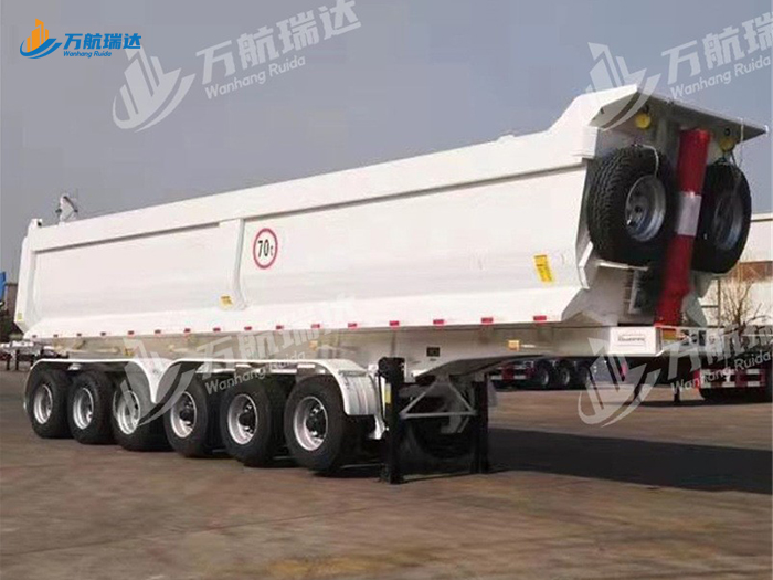 出口型U型后翻自卸半挂车