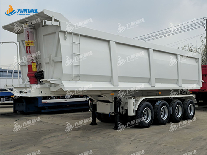 出口型U型后翻自卸半挂车