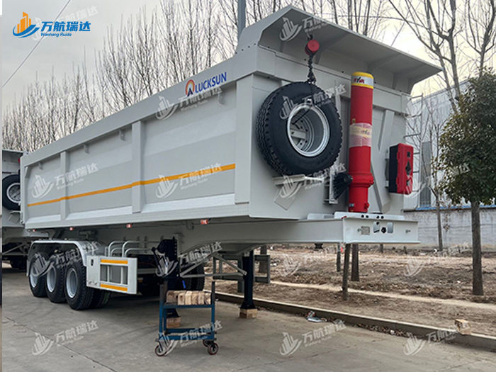 出口型U型后翻自卸半挂车