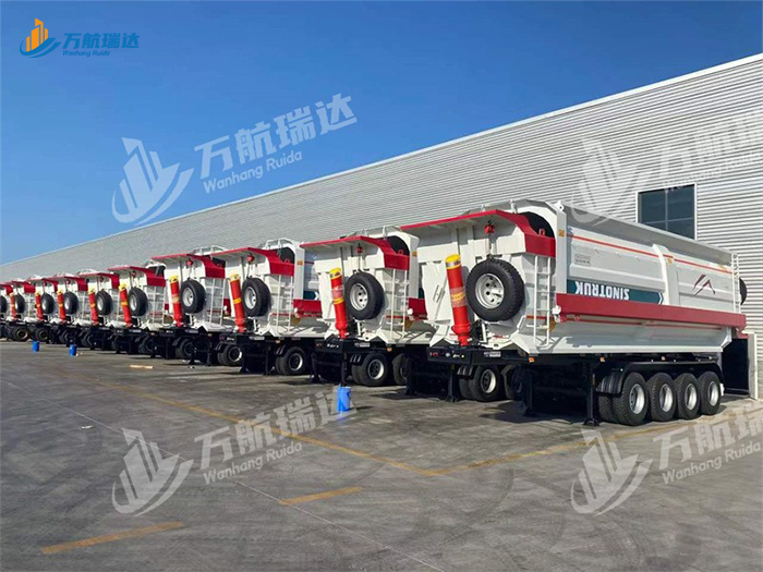 出口型U型后翻自卸半挂车