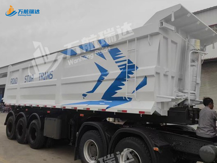 出口型U型后翻自卸半挂车