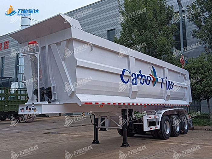 出口型U型后翻自卸半挂车