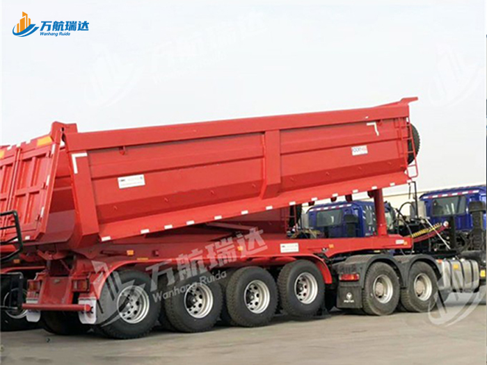 出口型U型后翻自卸半挂车