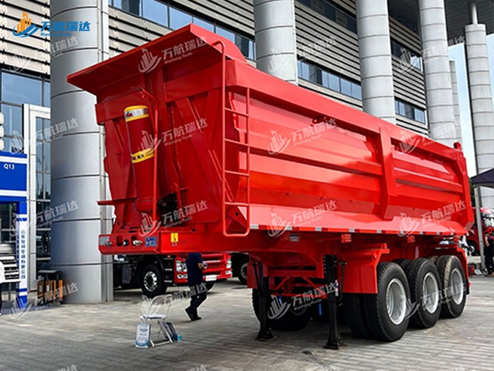 出口型U型后翻自卸半挂车