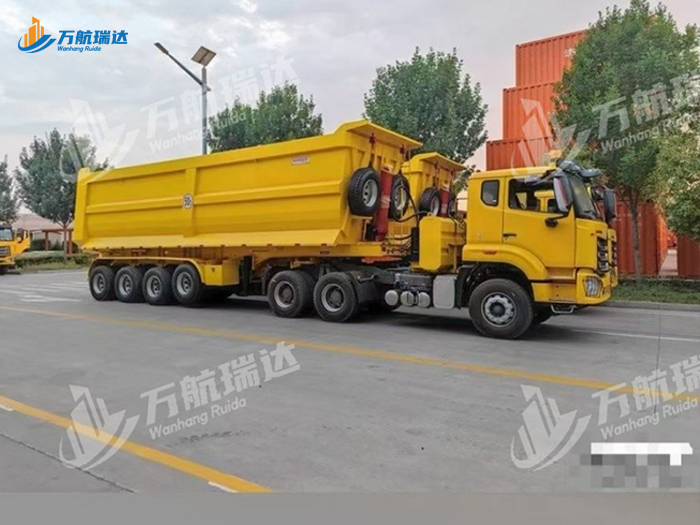 出口型U型后翻自卸半挂车