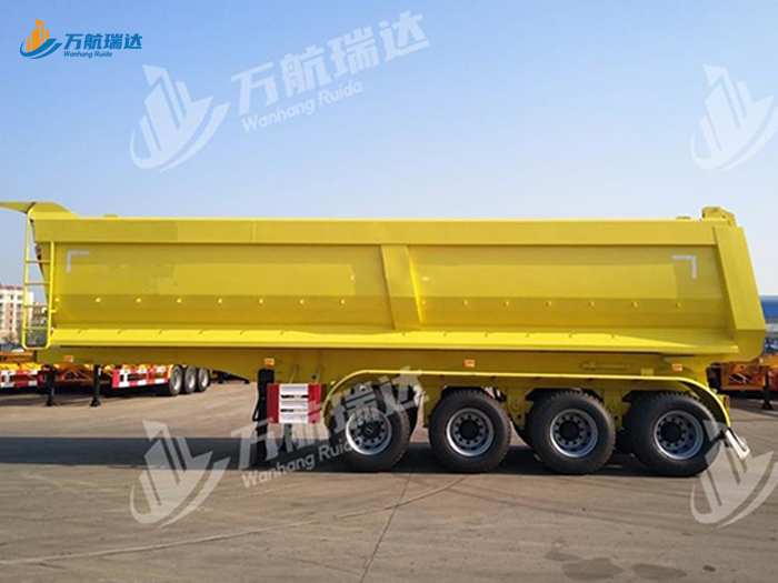 出口型U型后翻自卸半挂车