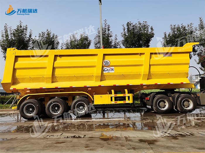 出口型U型后翻自卸半挂车