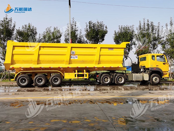 出口型U型后翻自卸半挂车