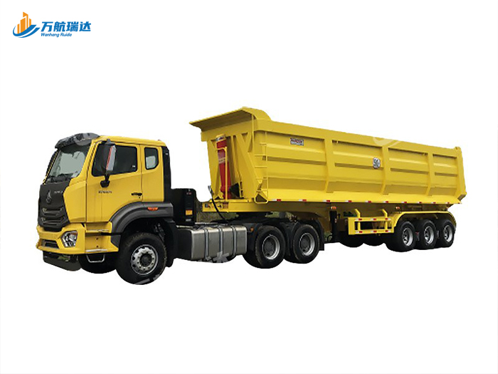 出口型U型后翻自卸半挂车