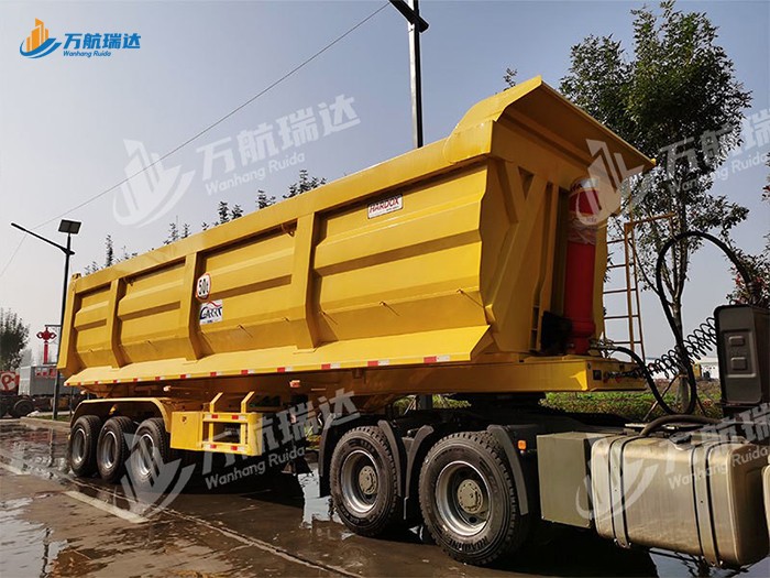 出口型U型后翻自卸半挂车