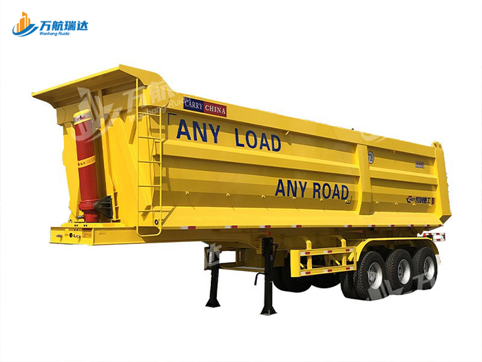 出口型U型后翻自卸半挂车