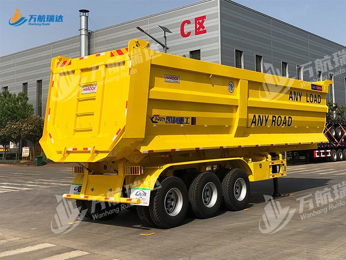 出口型U型后翻自卸半挂车