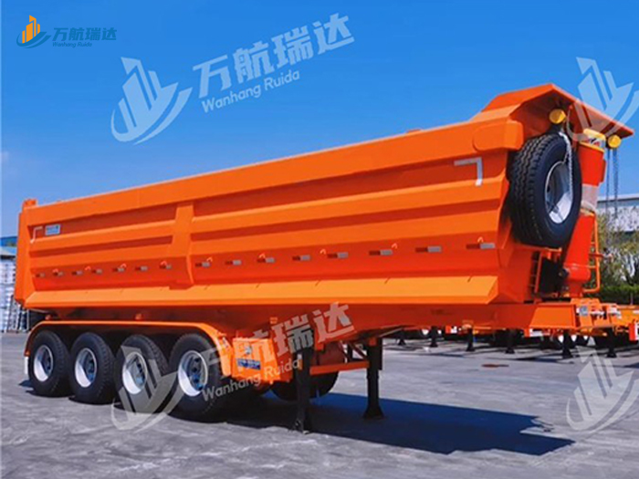 出口型U型后翻自卸半挂车