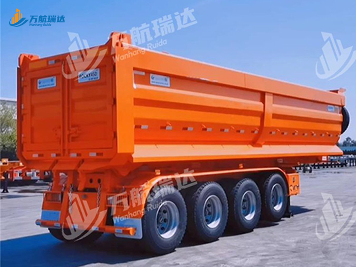 出口型U型后翻自卸半挂车